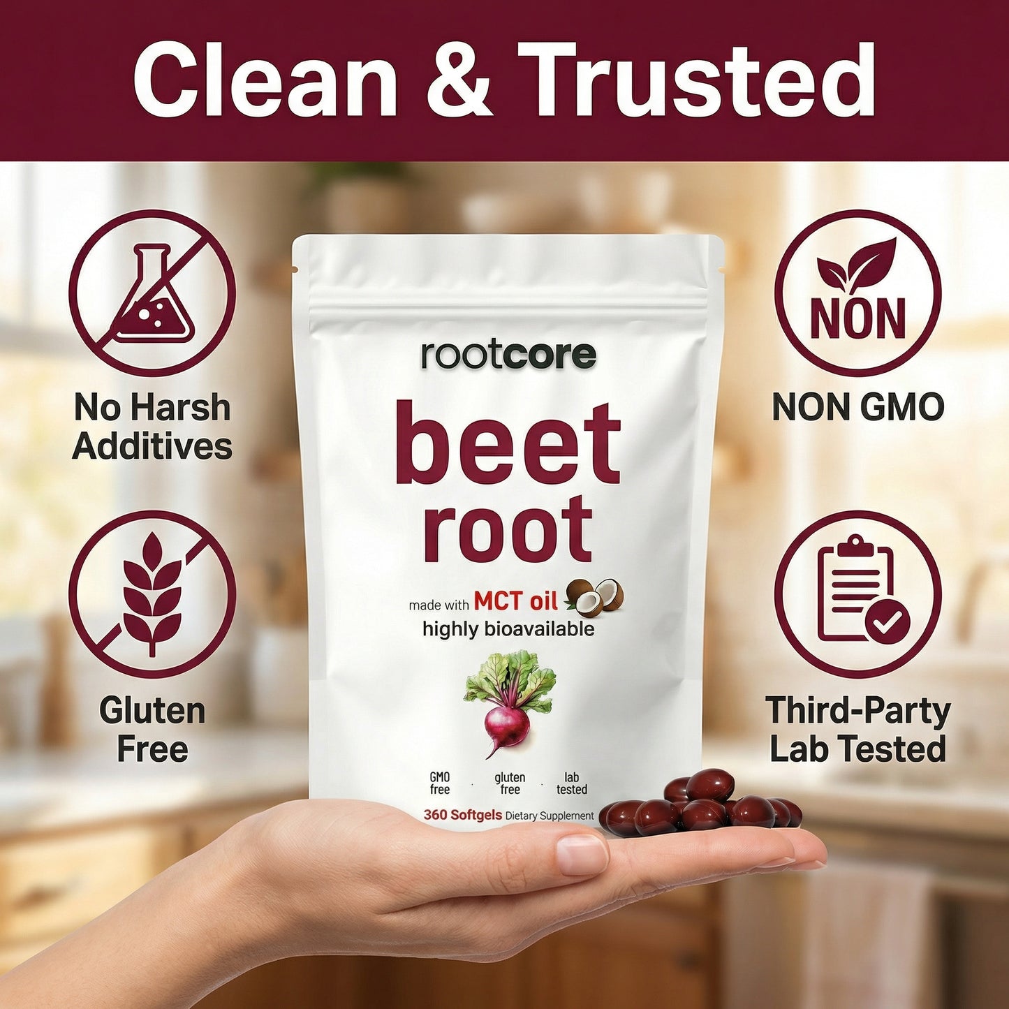 Beet Root Softgels with MCT Oil