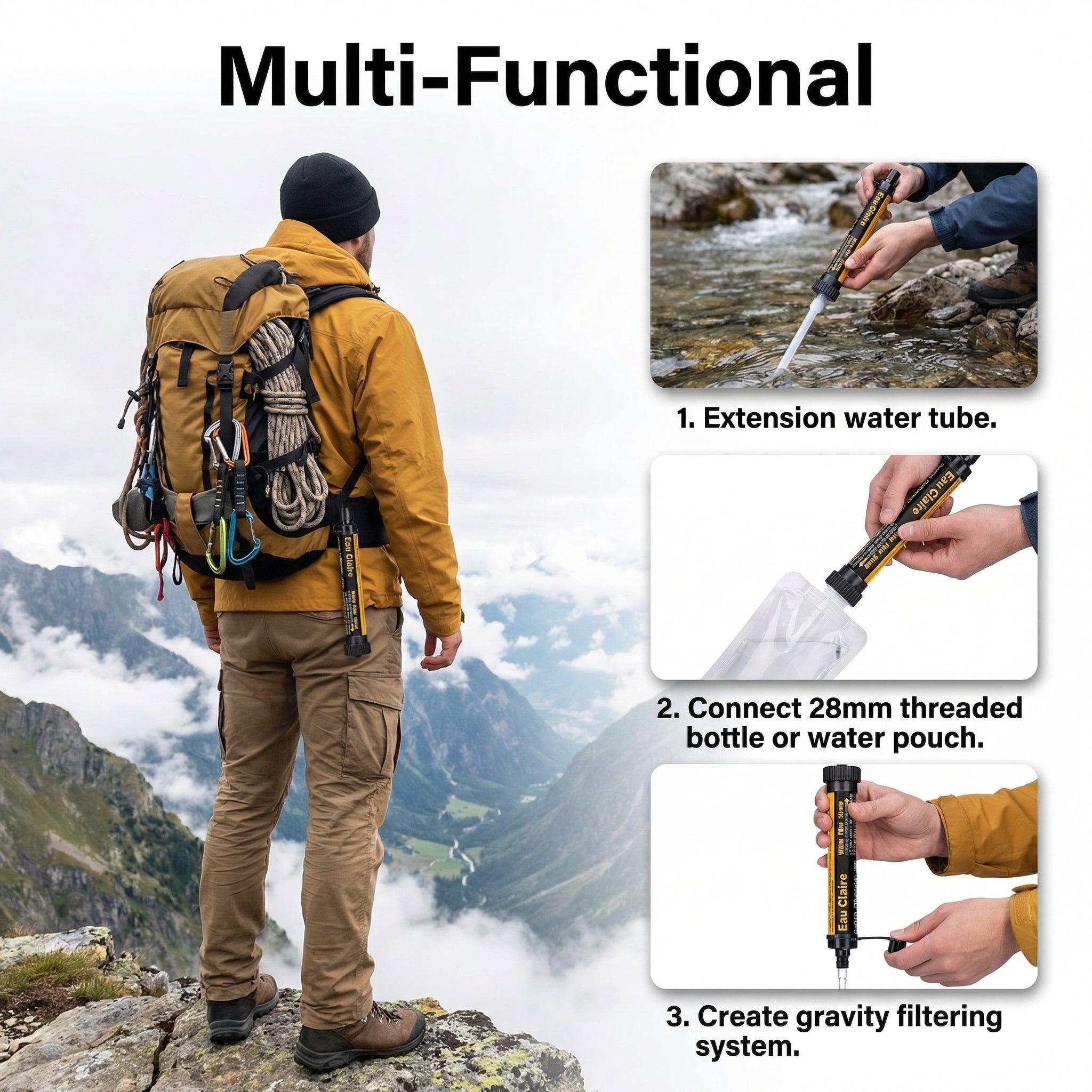 Eau Claire Portable Water Filter Straw