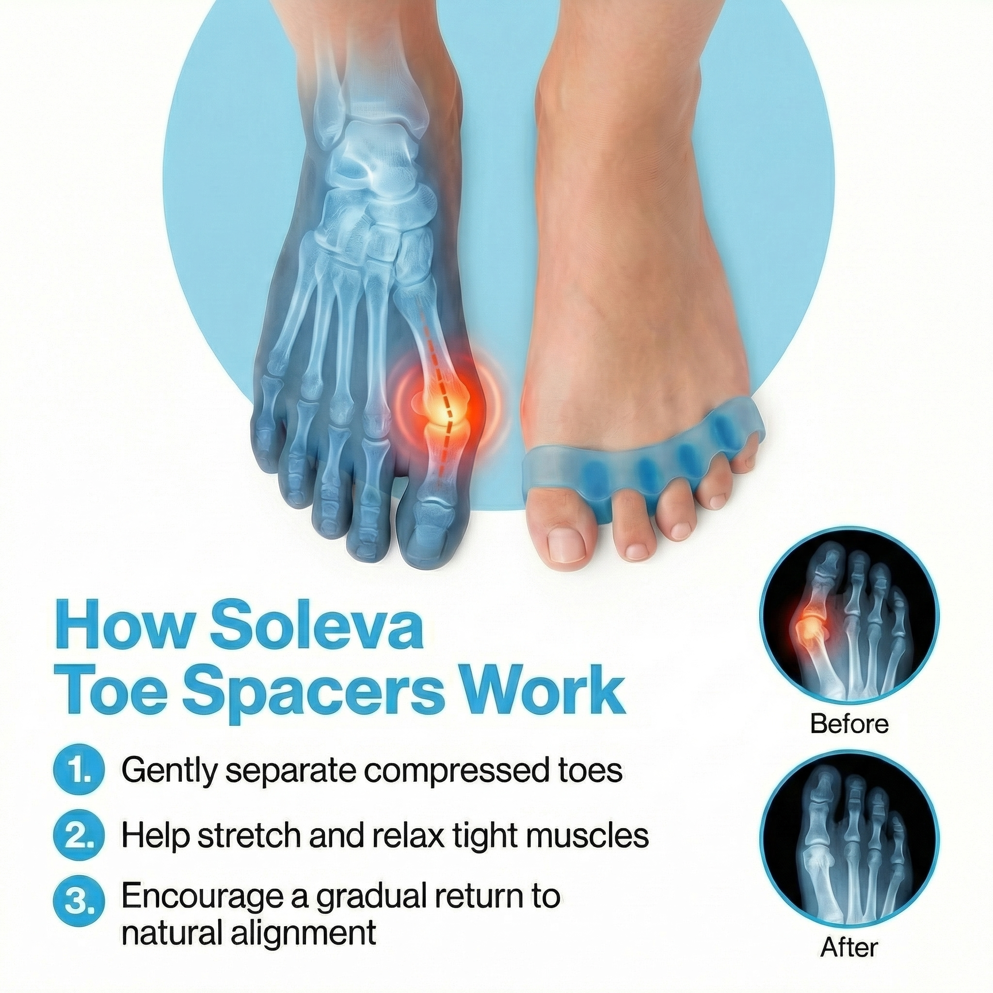 Soleva Soft Gel Toe Spacers
