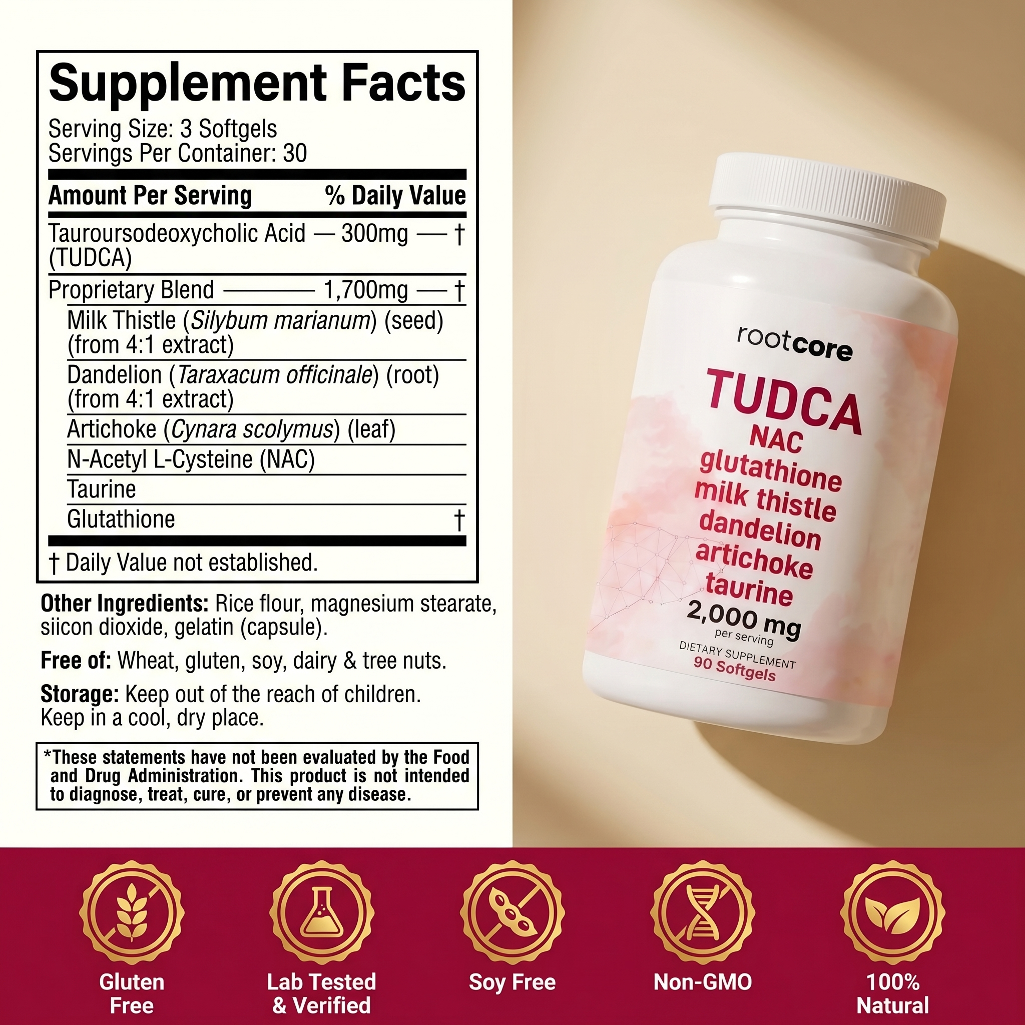TUDCA 2,000mg Liver Repair Softgels