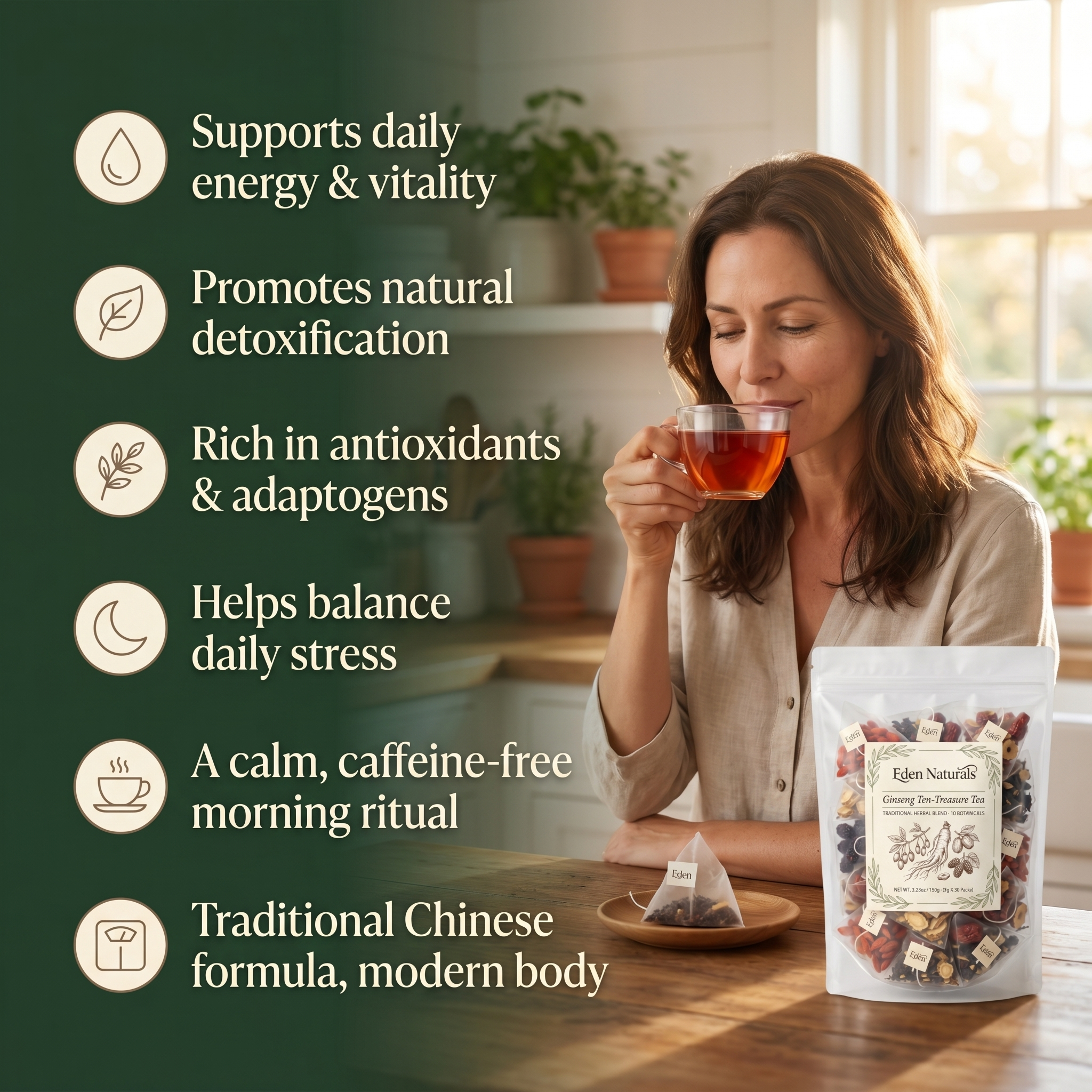 Kidney Support Ginseng Ten-Treasure Tea
