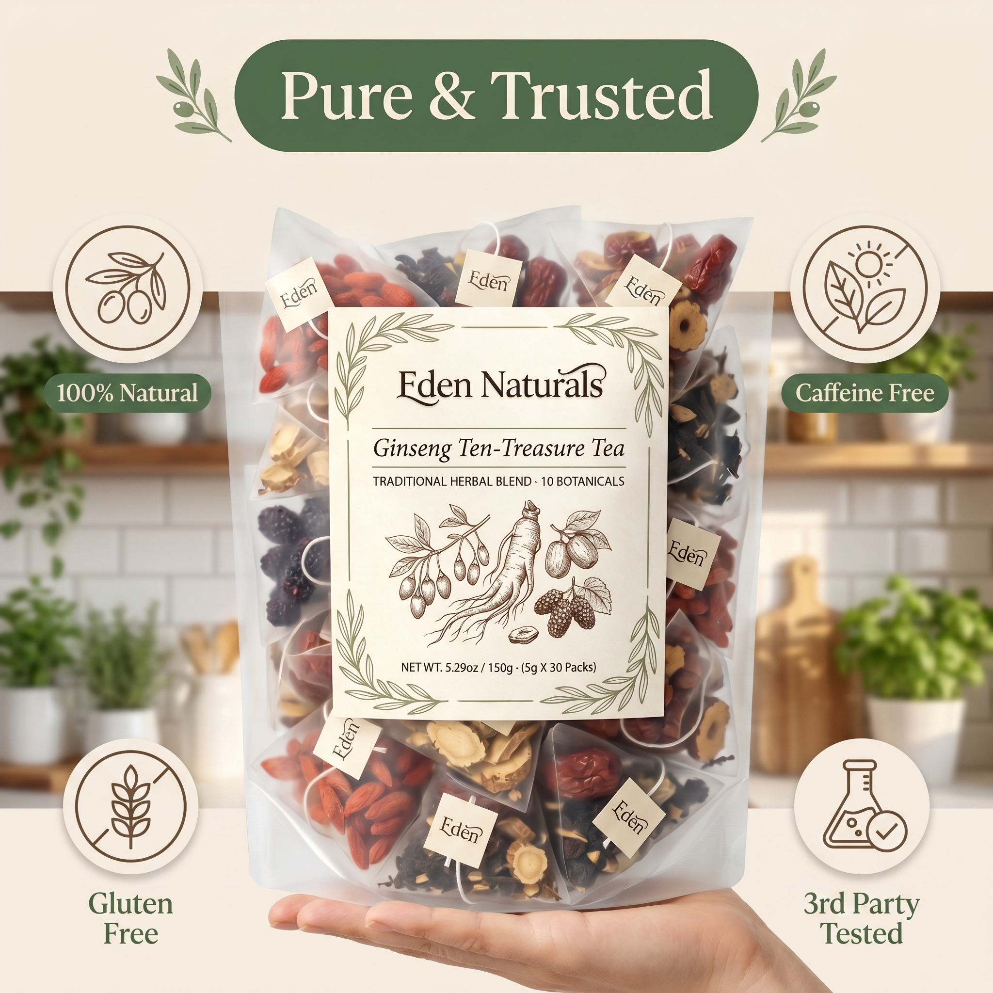 Kidney Support Ginseng Ten-Treasure Tea