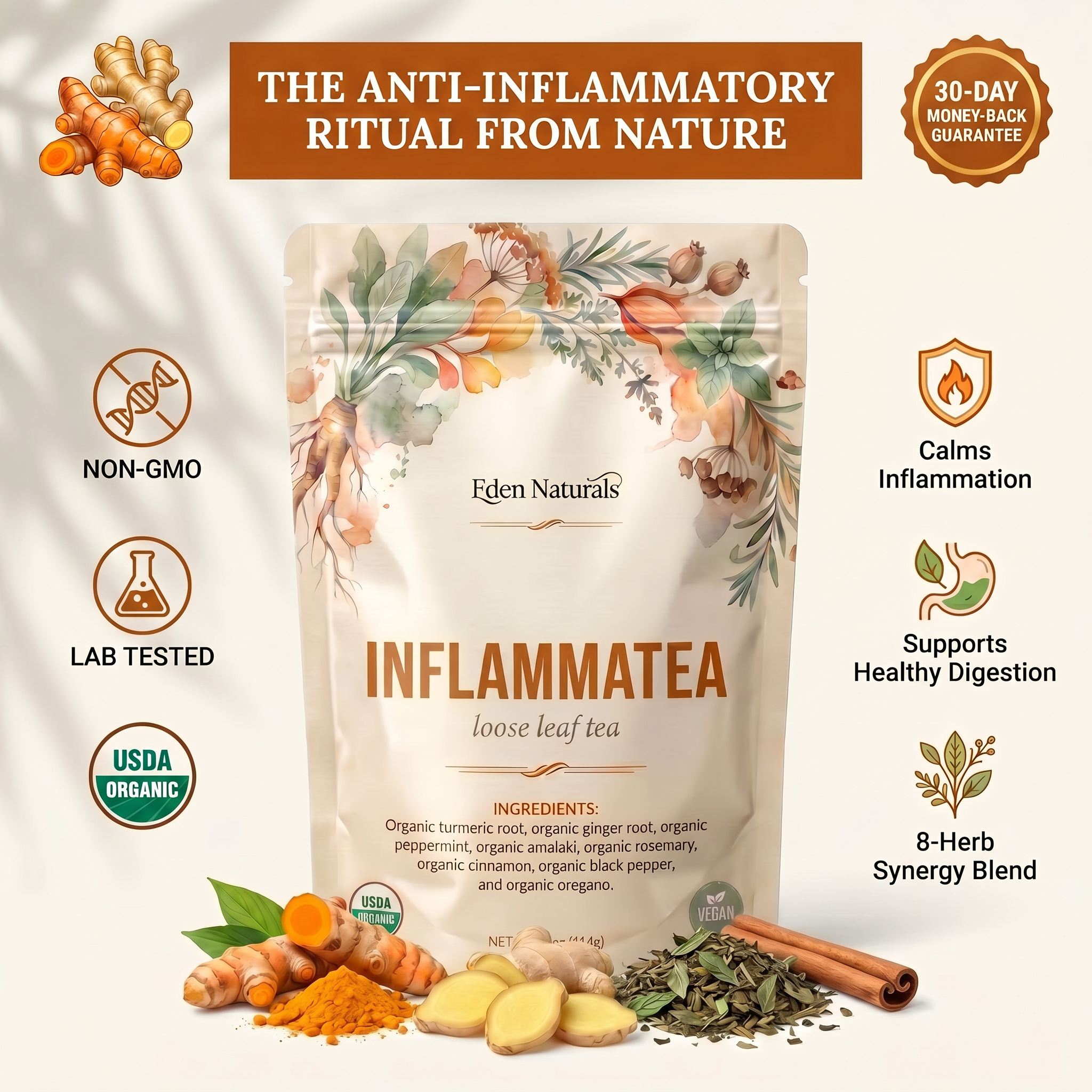 Inflammatea Pure Organic Loose Leaf Tea