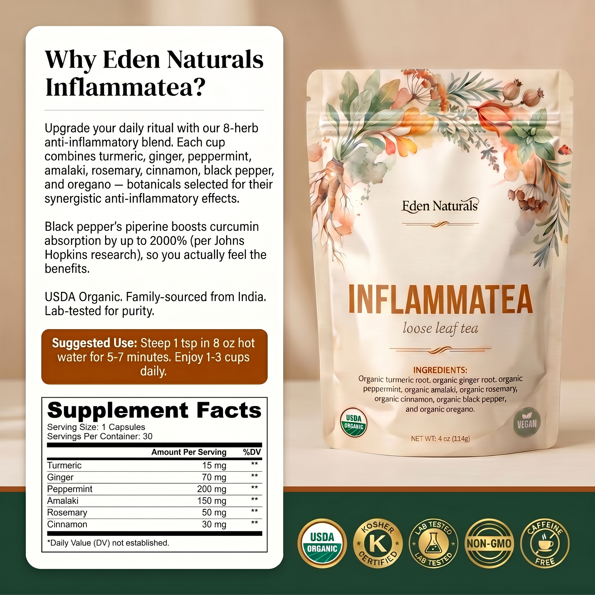 Inflammatea Pure Organic Loose Leaf Tea