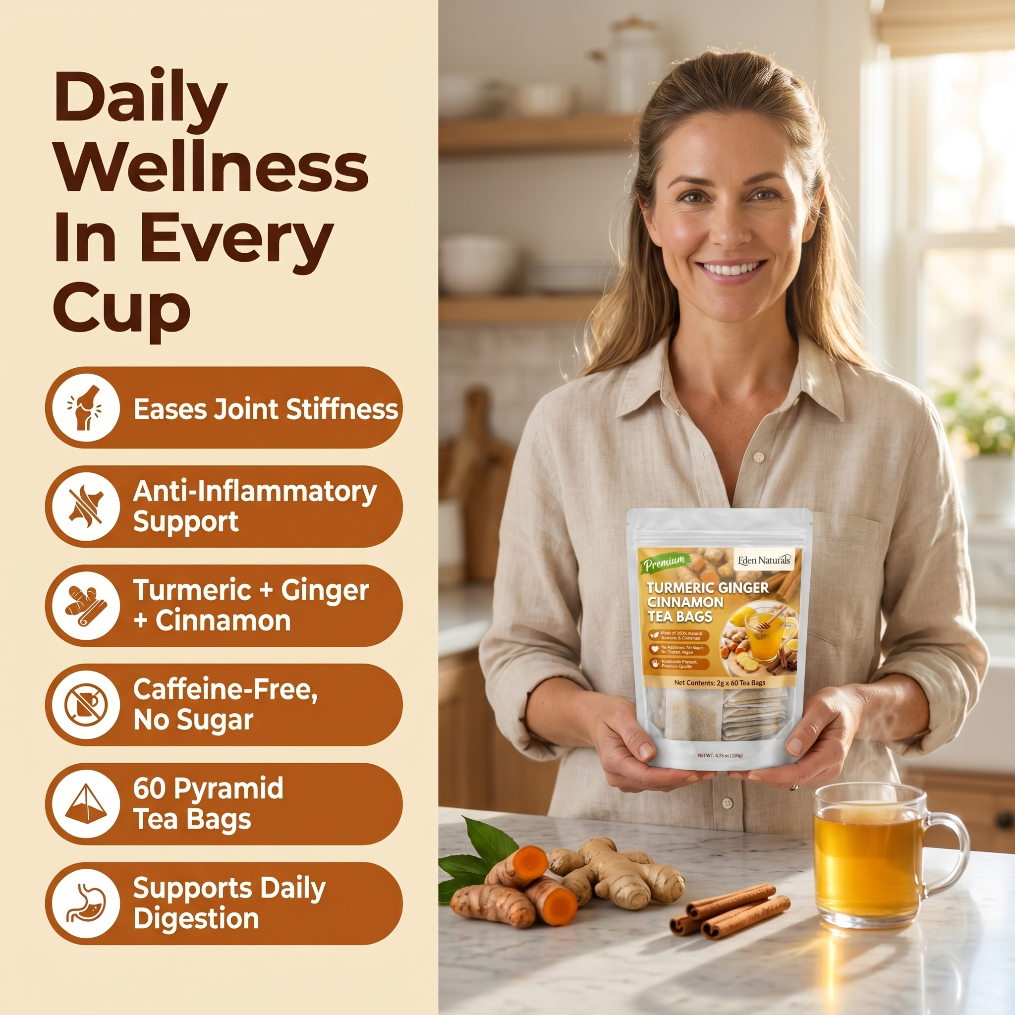 Turmeric Ginger Cinnamon Tea