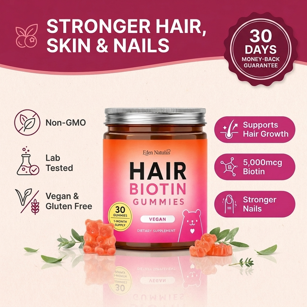 Hair Biotin Gummies - 5000 mcg biotin