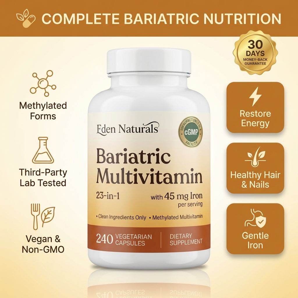Bariatric Multivitamin Veggie Capsules w/ 45 mg Iron