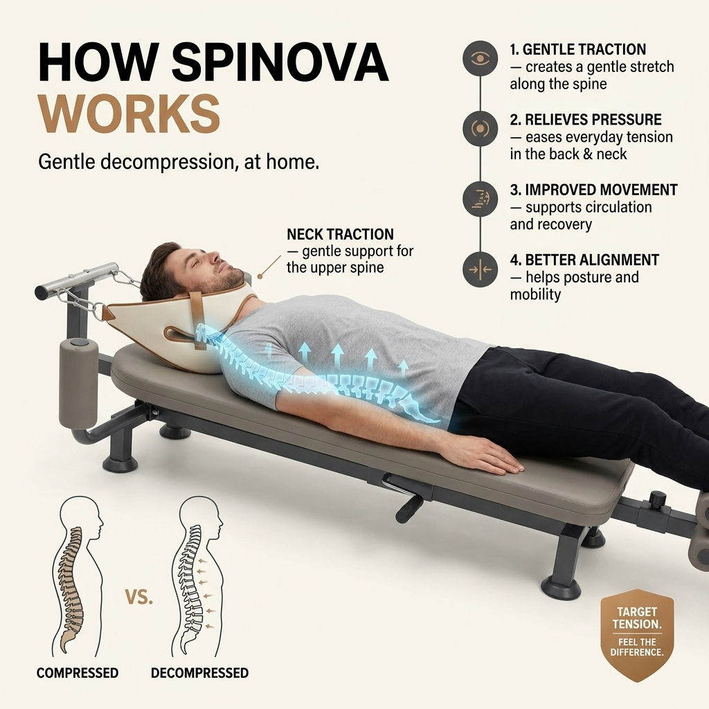 Spinova - Lumbar & Spinal Decompression Bench