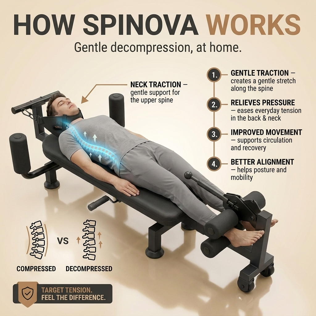 Spinova - Lumbar & Spinal Decompression Bench