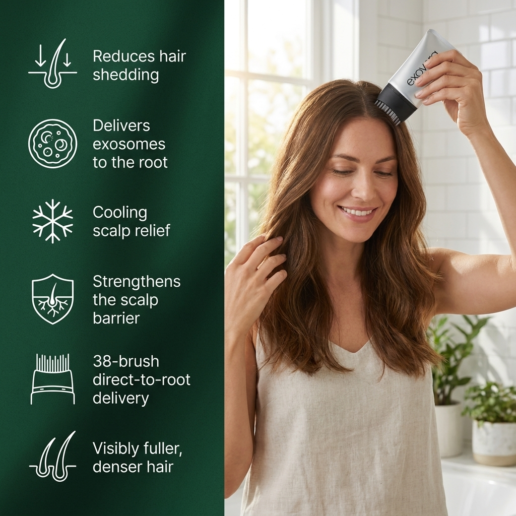 Exovera Scalp Booster with Comb Brush Applicator