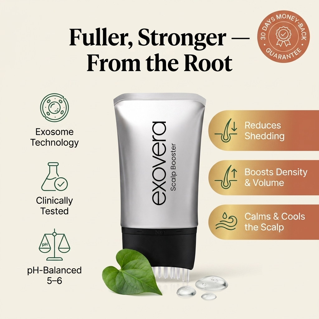 Exovera Scalp Booster with Comb Brush Applicator